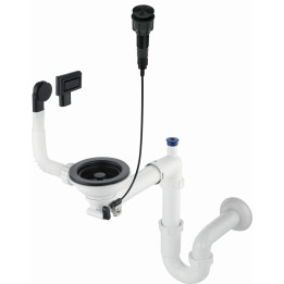 SYFON DO ZLEWOZMYWAKA GRANITOWEGO 1-KOMOROWEGO - SPACE-SAvER NERO ZXY N982