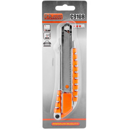 NOŻYK DO TAPET ALUMINIOWY 18MM GUMOWANY