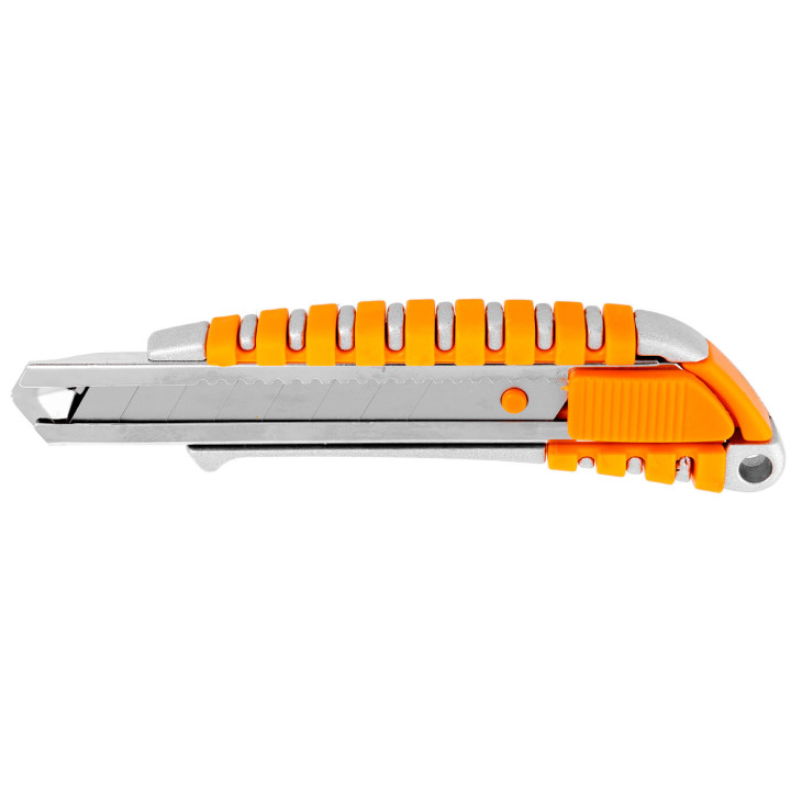 NOŻYK DO TAPET ALUMINIOWY 18MM GUMOWANY