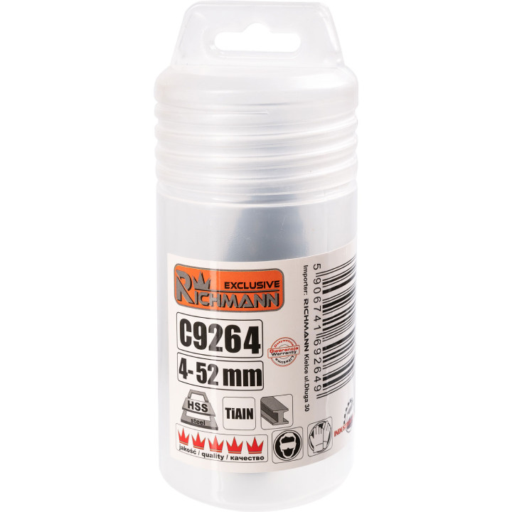 WIERTŁO STOPNIOWE DO METALU 4-52 MM