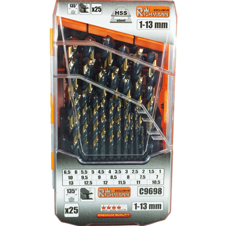 WIERTŁA DO METALU 1-13 MM 25 ELEM. PROFI