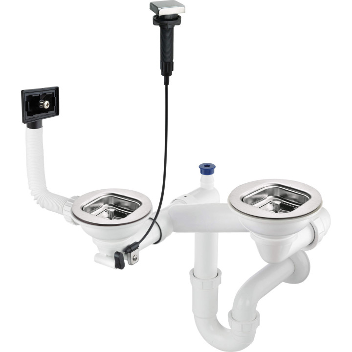 SYFON DO ZLEWOZMYWAKA STALOWEGO 1.5- I 2-KOMOROWEGO STAL ZXY 9920