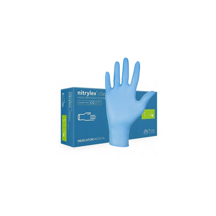 Rękawice nitrylowe niebieskie Mercator Nitrylex Classic Blue rozmiar S 100 szt.