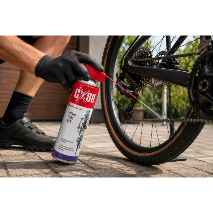 Smar mokry do łańcucha rowerowego CX80 Bike Chain Lube Wet 500 ml