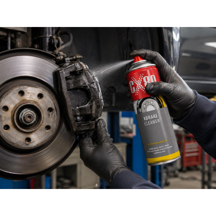 SPRAY ZMYWACZ CZYŚĆIK DO MYCIA HAMULCÓW KLOCKÓW XBRAKE CLEANER CX80 600ML