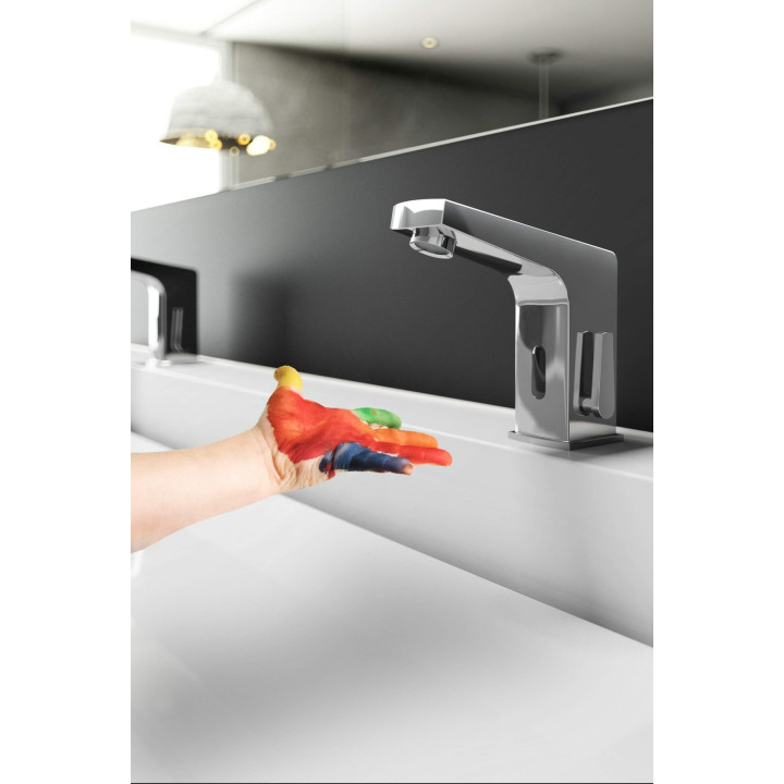Bateria umywalkowa bezdotykowa z regulacją temperatury - 230/6V stała chrom Sensor BCH 029V