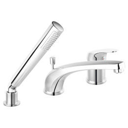 FERRO ONE BATERIA WANNOWA 3-OTWOROWA Z ZESTAWEM NATRYSKOWYM, CHROM