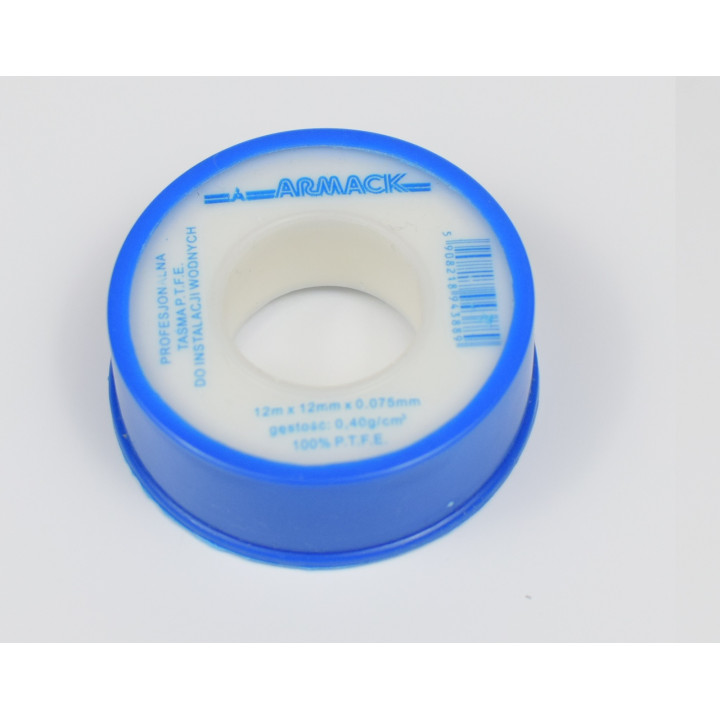 TAŚMA PTFE 12 MM X 12 M X 0,08 MM