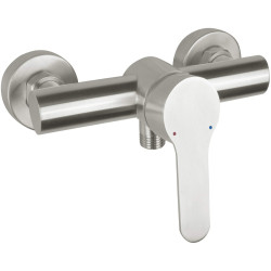 Bateria prysznicowa ścienna stal BLU F40M