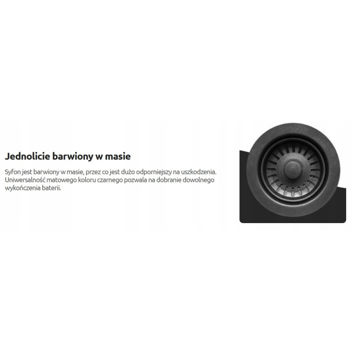 SYFON DO ZLEWOZMYWAKA 1-KOMOROWEGO - SPACE-SAvER NERO ZXY N949